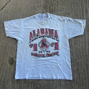 VINTAGE 1992 ALABAMA CRIMSON TIDE T-SHIRT NATIONAL CHAMPS GRAPHIC NCAA MENS XL